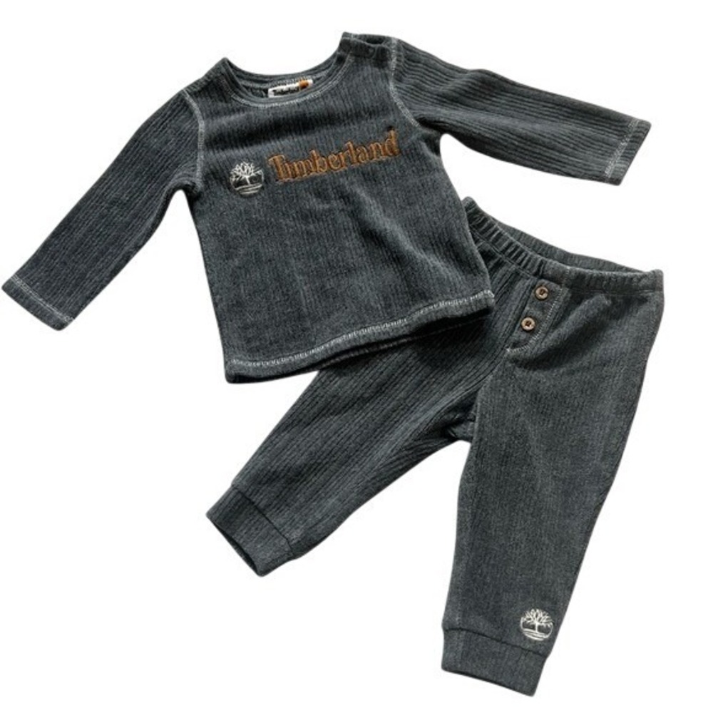 Timberland Baby Two-Piece Long Sleeve and Jogger Pants Set